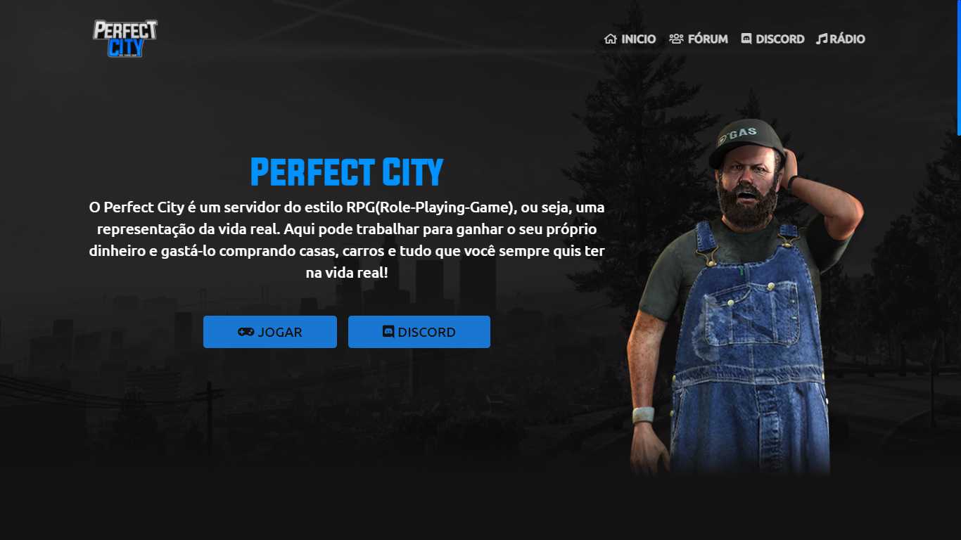 Website feito para o servidor Perfect City RPG