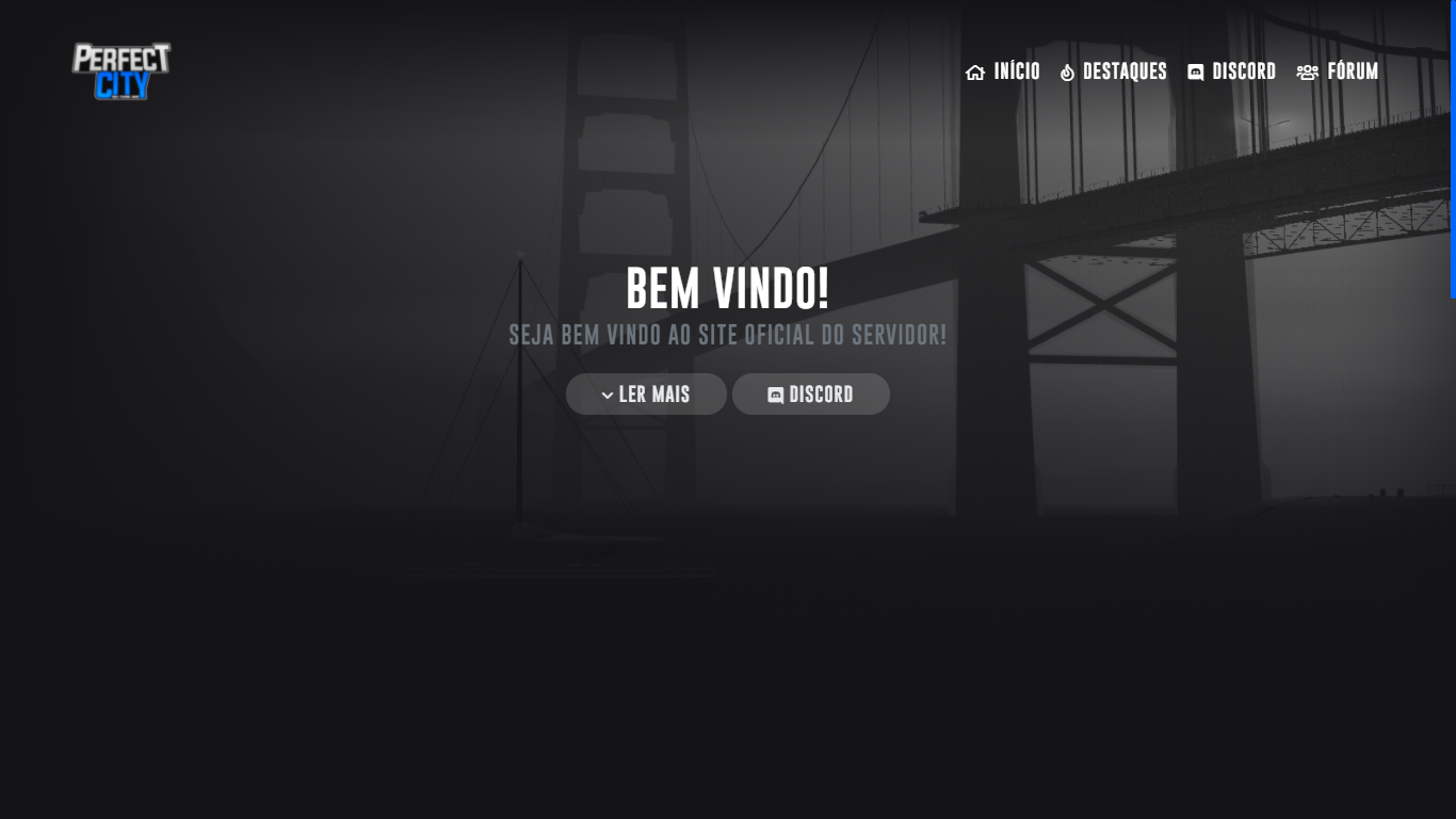 Website feito para o servidor Perfect City RPG.